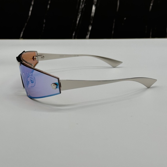 NEW VE2265 100011 VERSACE MOD 2265 1000/11 SILVER VE2265 1000/11 SUNGLASSES - Picture 13 of 16